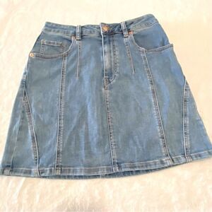 FREE PEOPLE WE THE FREE PEOPLE CRVY DENIM SKIRT